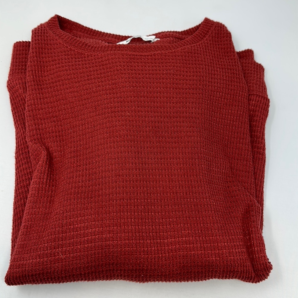 Sonoma womens large red/rust long sleeve shirt